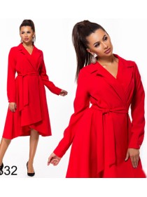 Сукня, що розкльошує, на запах з довгим рукавом 823329-32